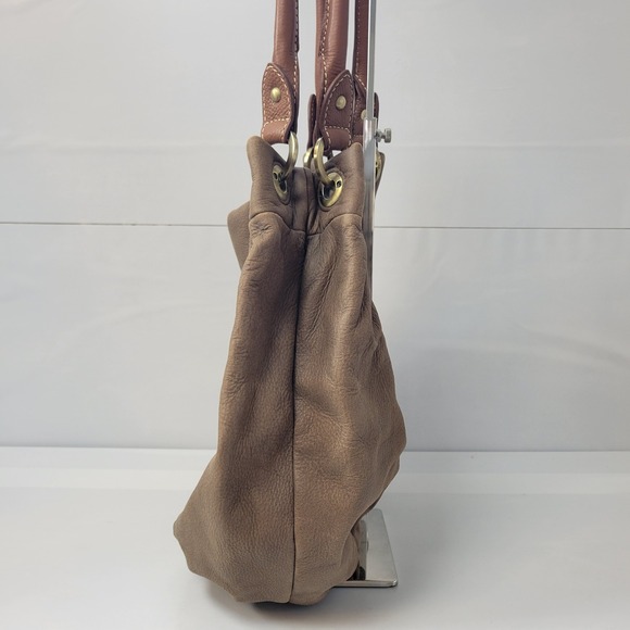 Coldwater Creek Brown Leather Slouchy Shoulder Bag Hobo Purse - Picture 5 of 13